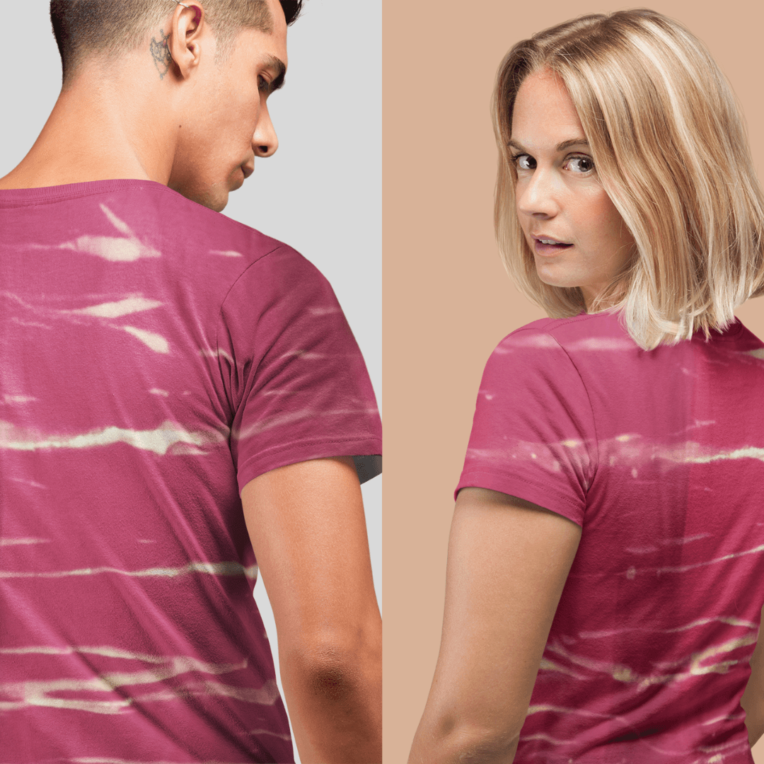 Crimson Striped Tie Dye Unisex T-shirt