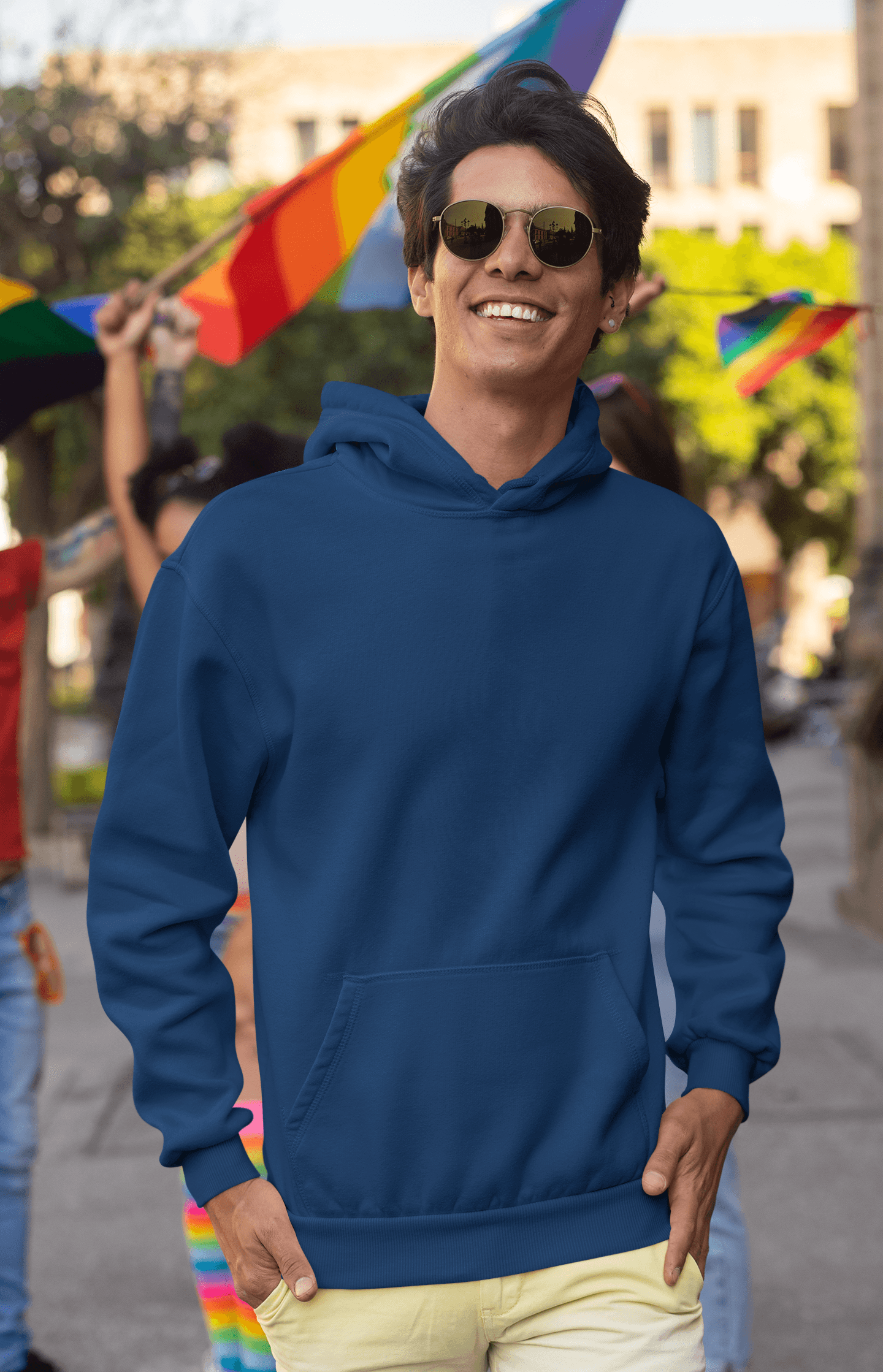 Plain Hoodie Navy Blue