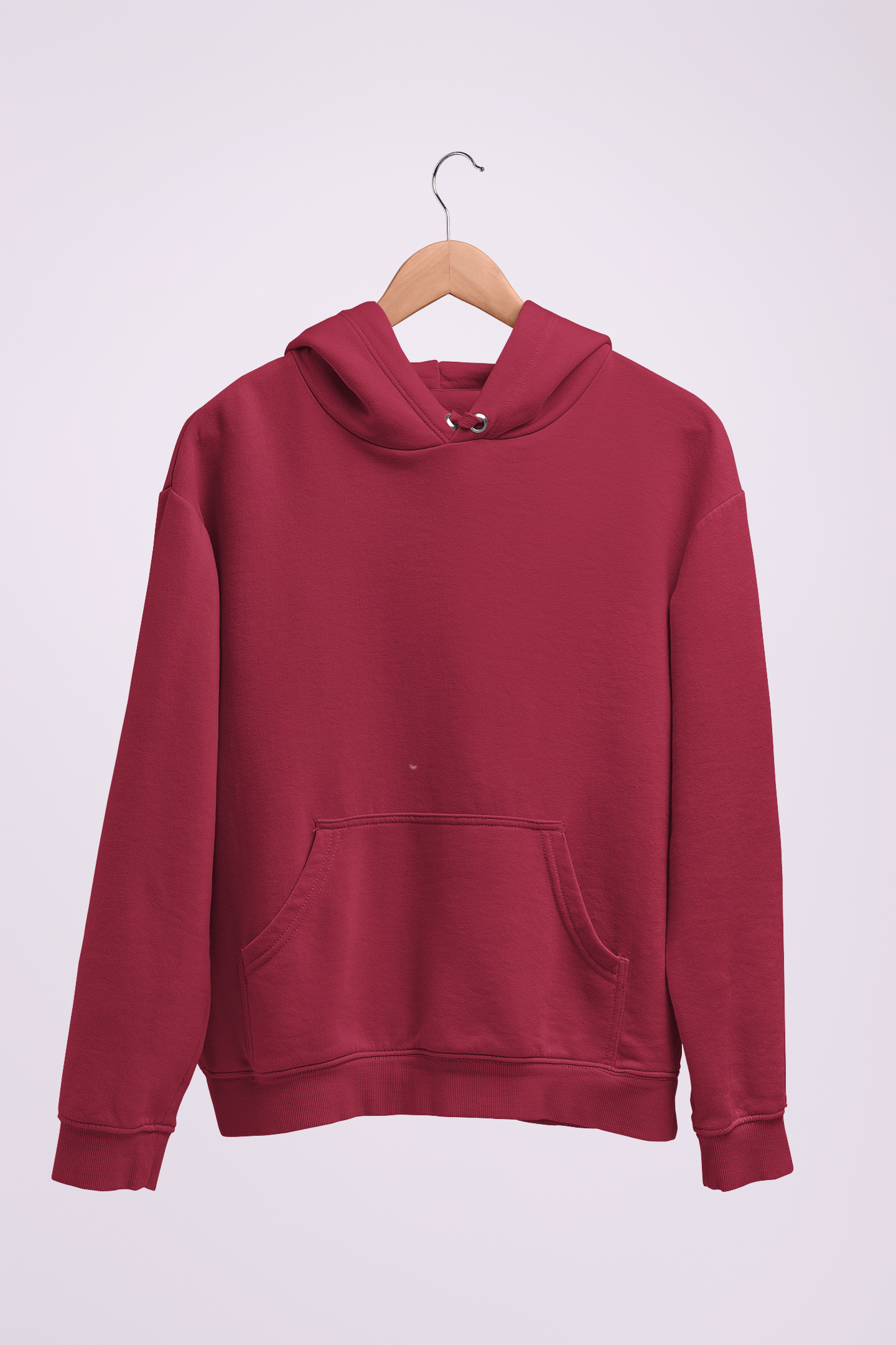 Plain Hoodie Mid Night Maroon