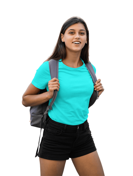 Plain Aqua Blue T-shirt